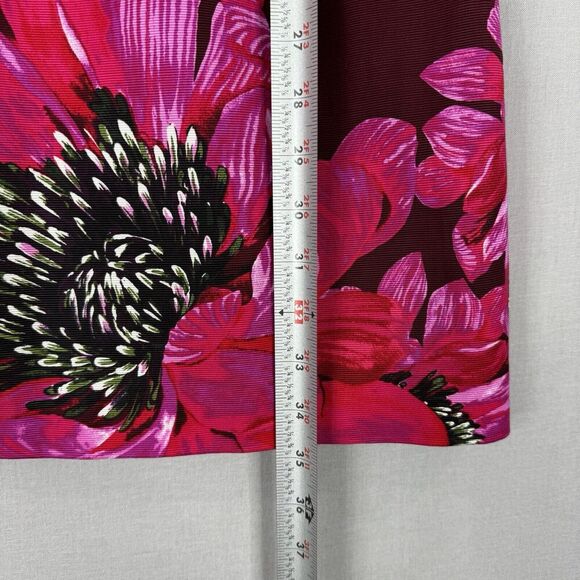 Trina Turk Womens Dress 2 Pink Splendid Floral Flare Sleeve Cocktail Romantic - Picture 8 of 16